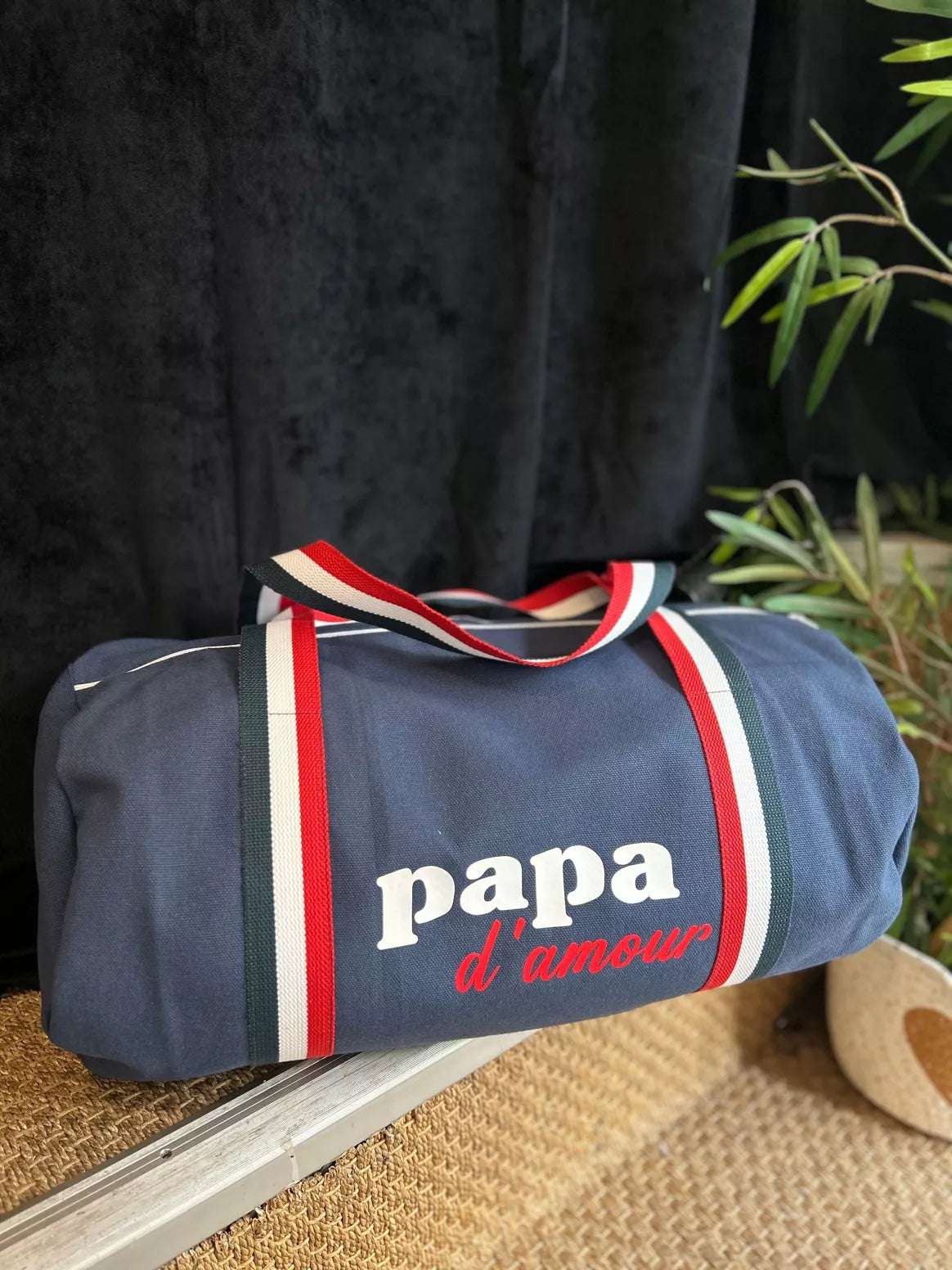 Toiles Chics - Sac polochon Papa d'Amour - Marine