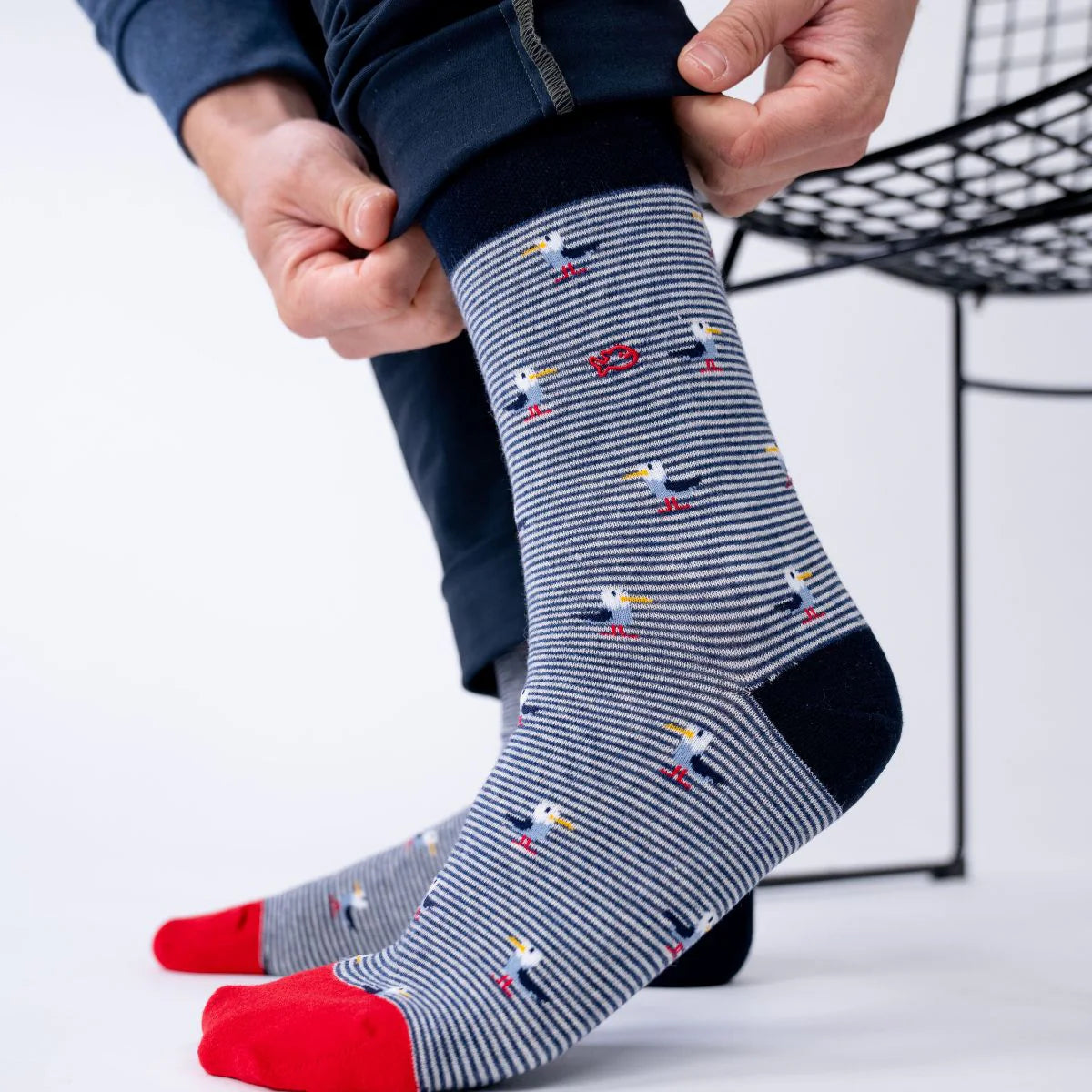 Billybelt - Chaussettes en coton peigné animaux - Goéland