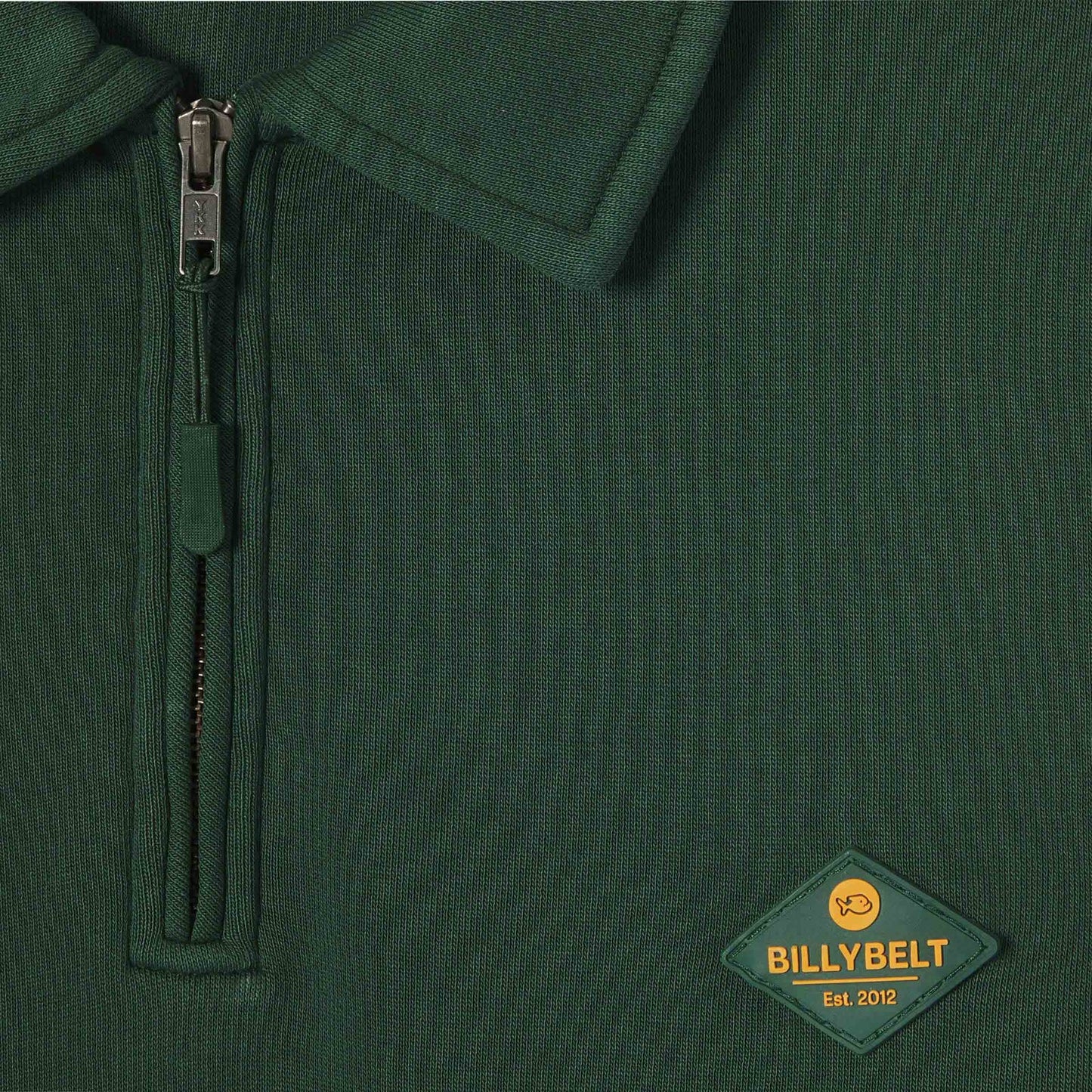 Billybelt - Sweat col camioneur - Coton biologique - Vert foncé