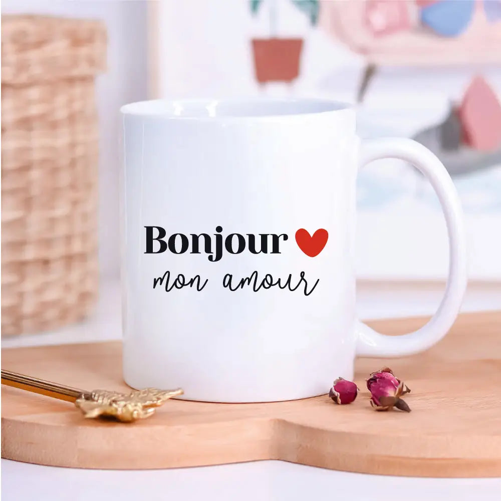 Ourson Câlin - Mug Bonjour Mon Amour - 33 cl
