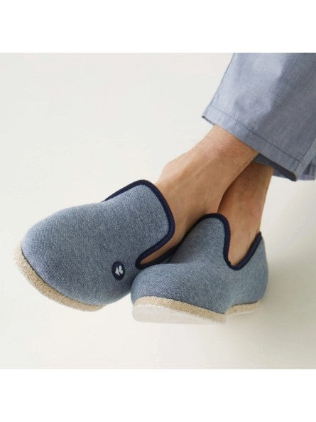 Le Slip Français - Chaussons en laine - Bleu jean