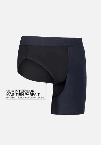 Le Slip Français - Short de bain court Pégase - Bleu marine