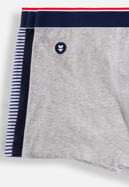 Le Slip Français - Coffret boxers Marius - Trio - Bleu gris & marinière