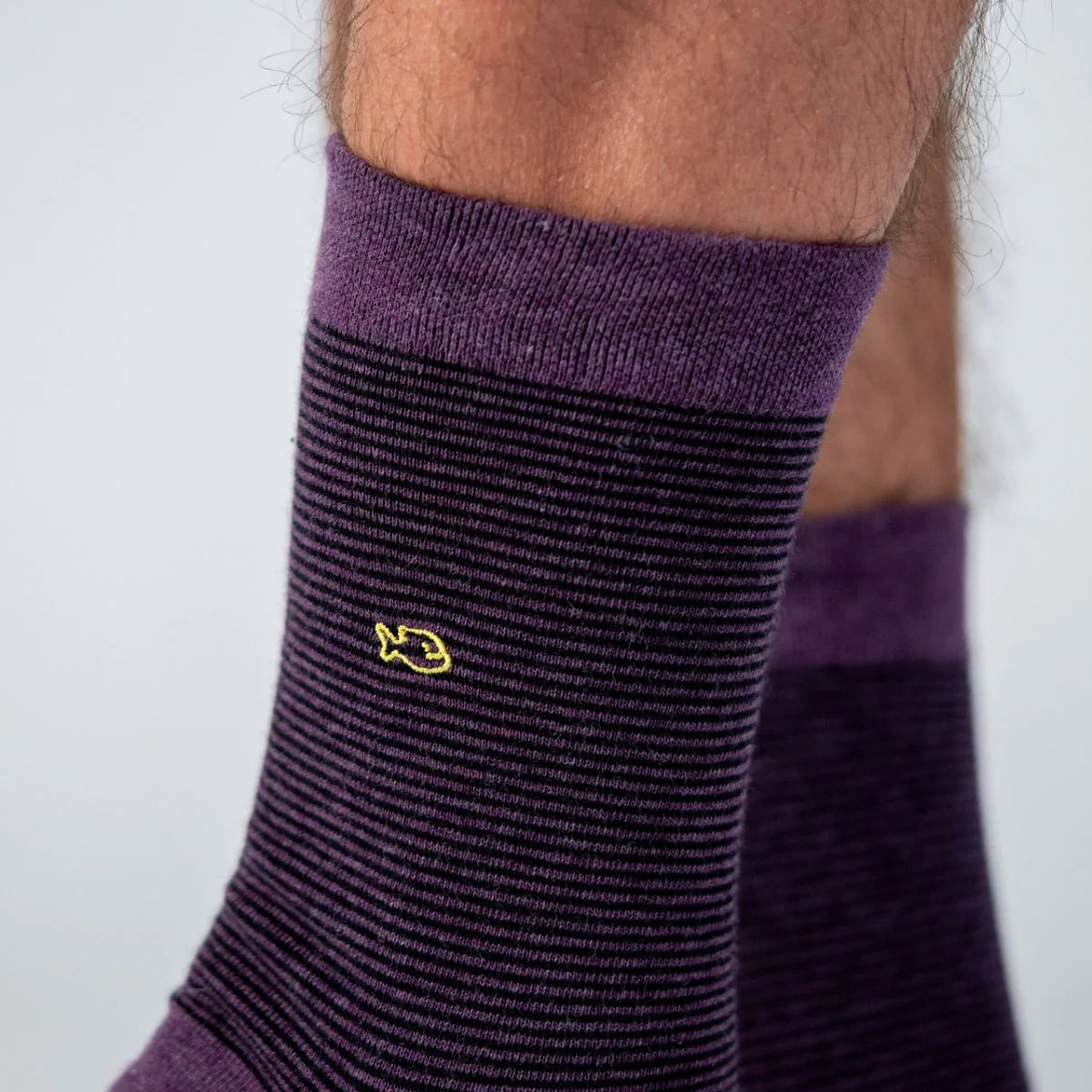 Billybelt - Chaussettes en coton peigné rayées - Améthyste