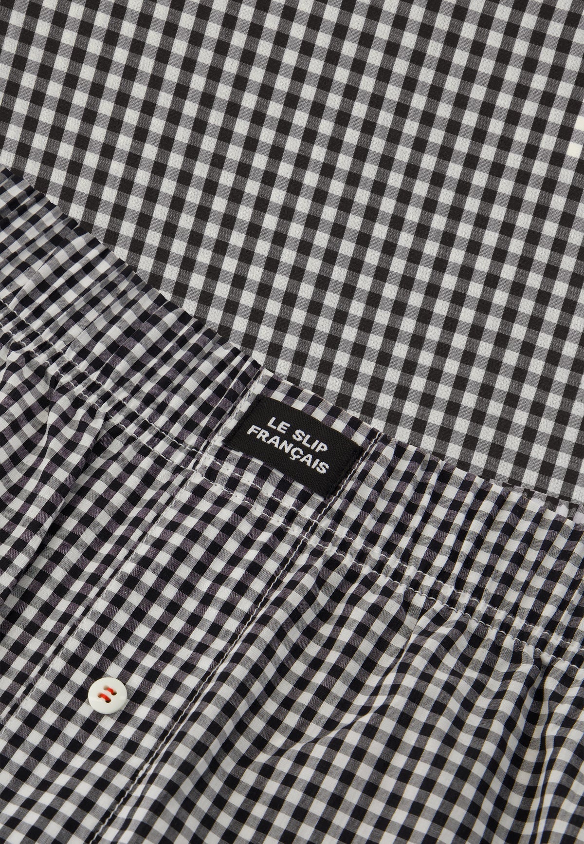 Le Slip Français - Caleçon en coton Jacques à carreaux - Noir & blanc