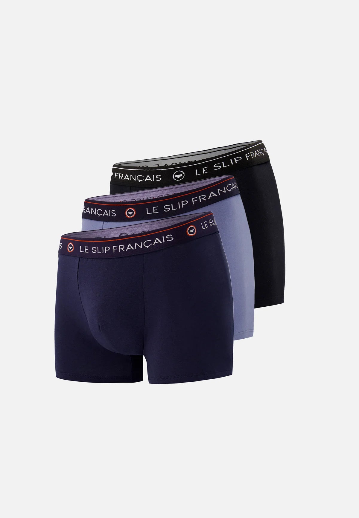 Le Slip Français - Trio boxer Redoutable - Bleu marine bleu jean & noir