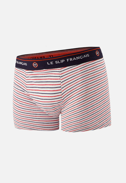 Le Slip Français - Boxer enfant en coton Petit Joseph rayé - Bleu blanc et rouge