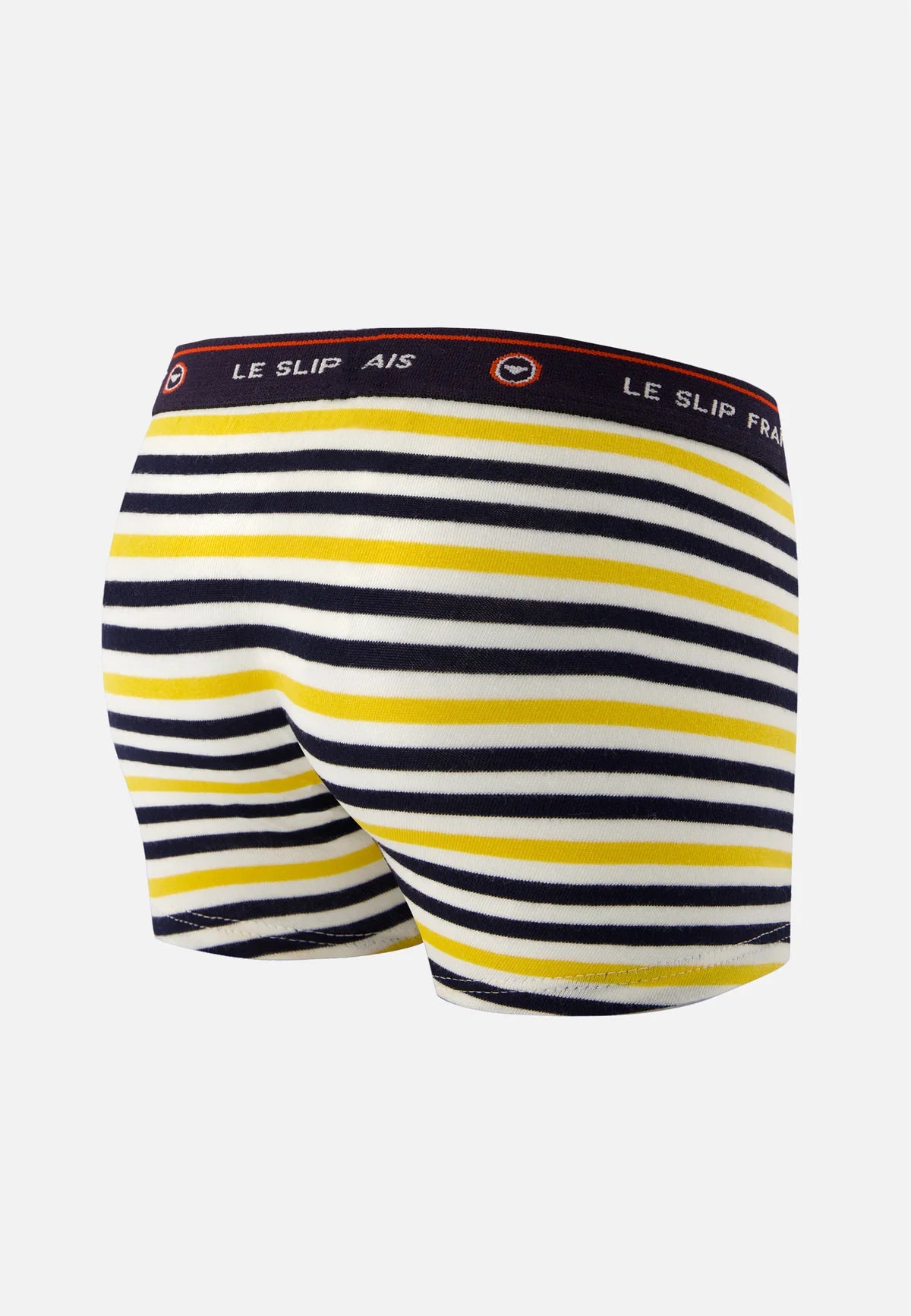 Le Slip Français - Boxer enfant en coton Petit Joseph rayé - Bleu marine & jaune