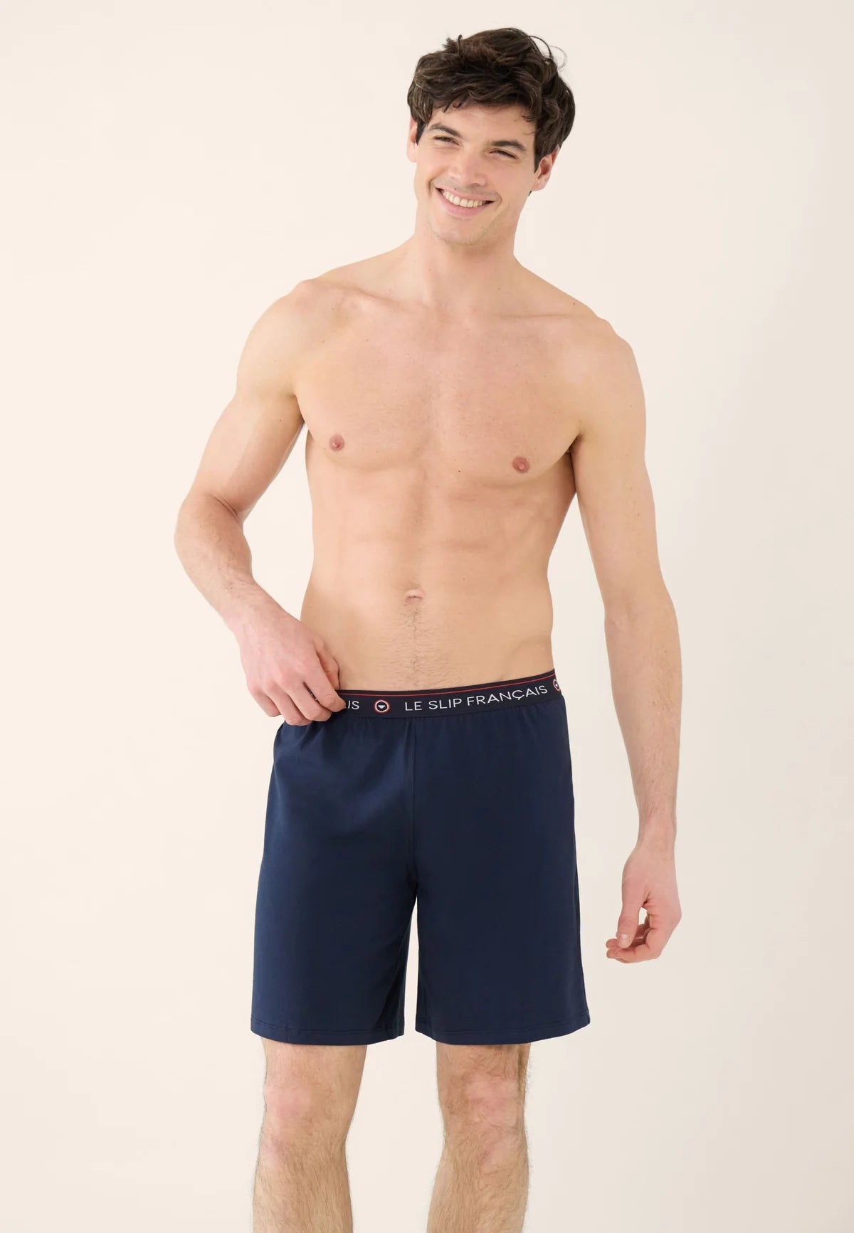 Le Slip Français - Bas de pyjama court Invincible - Coton - Bleu marine