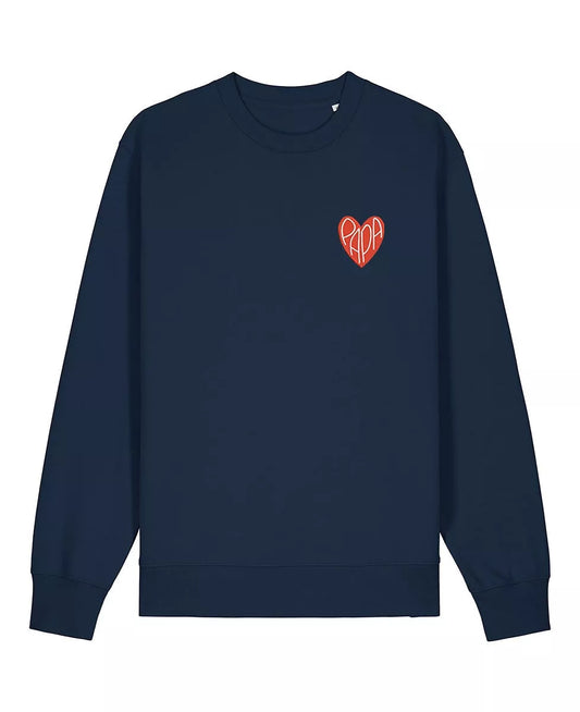 Monsieur T-Shirt - Sweat "Papa coeur" - Bleu