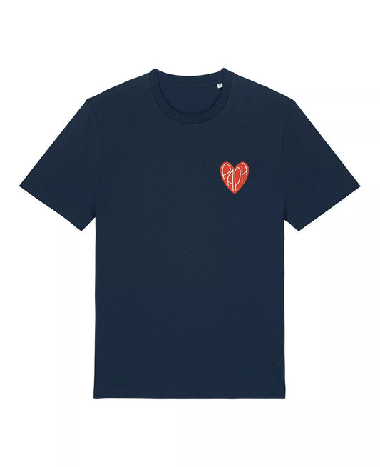 Monsieur T-Shirt - T-shirt "Papa coeur" - Bleu