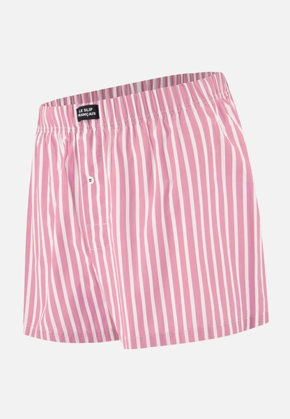 Le Slip Français - Caleçon en coton Jacques à rayures - Rose & blanc