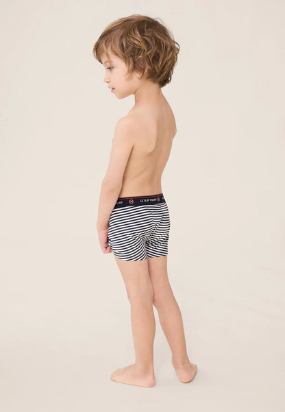 Le Slip Français - Boxer enfant en coton Petit Joseph marinière - Bleu marine & blanc
