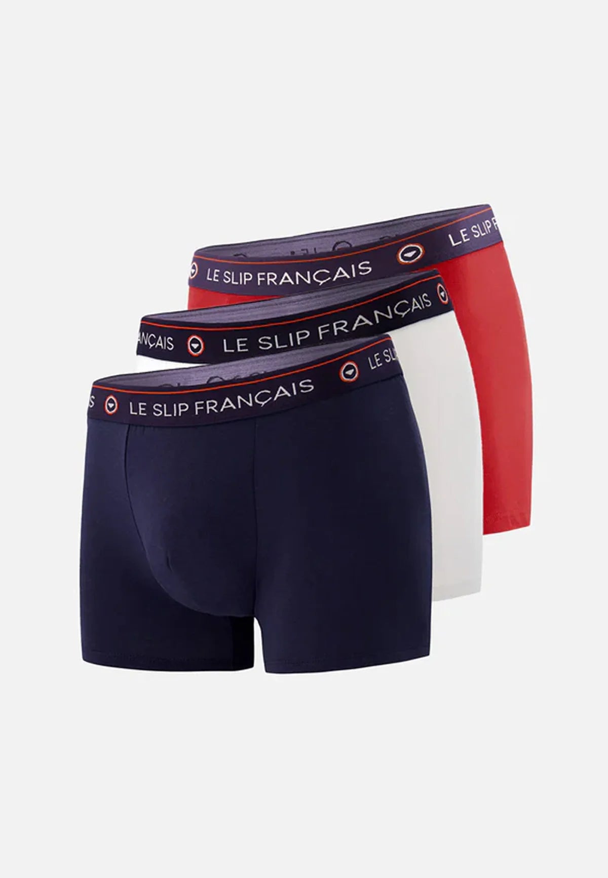 Le Slip Français - Trio de boxers Redoutable - Coton - Bleu marine blanc et rouge