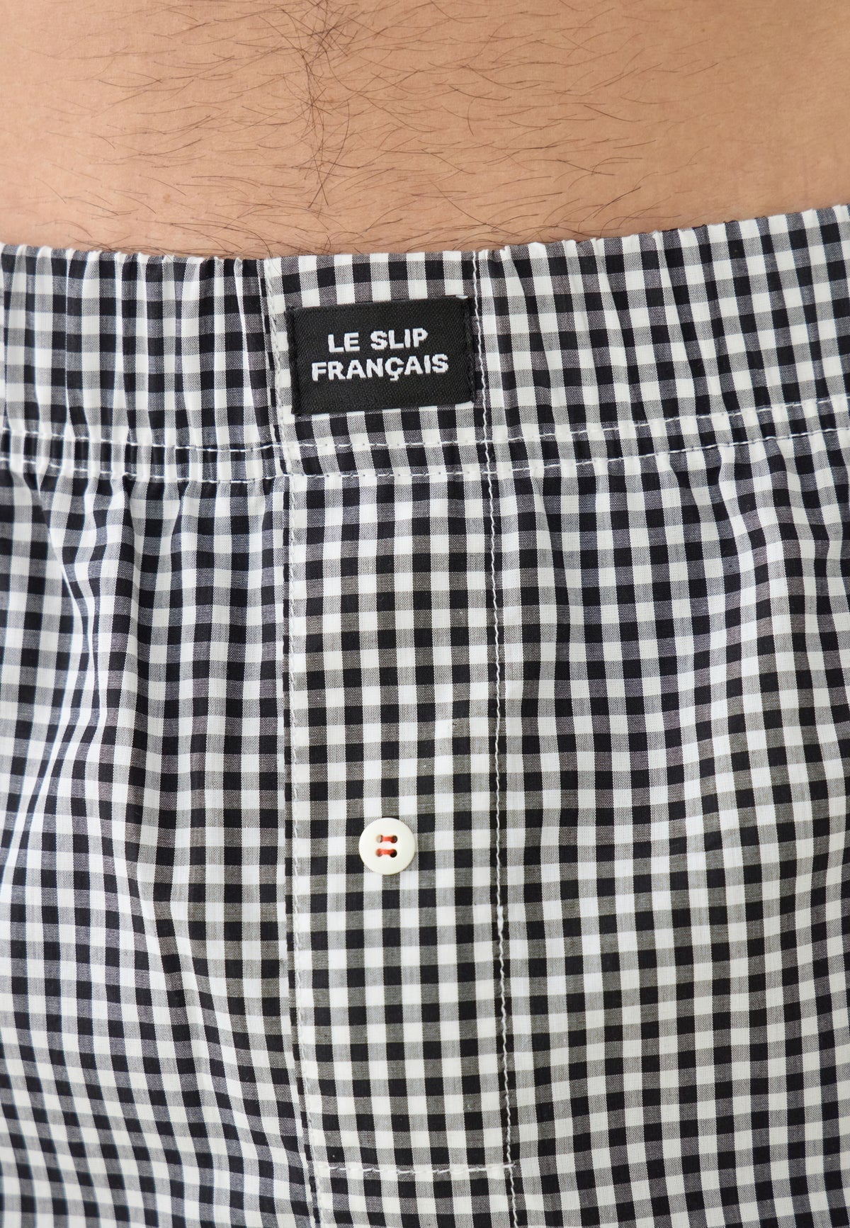 Le Slip Français - Caleçon en coton Jacques à carreaux - Noir & blanc