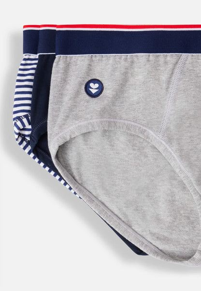 Le Slip Français - Coffret slips Terrible - Trio - Bleu gris & marinière