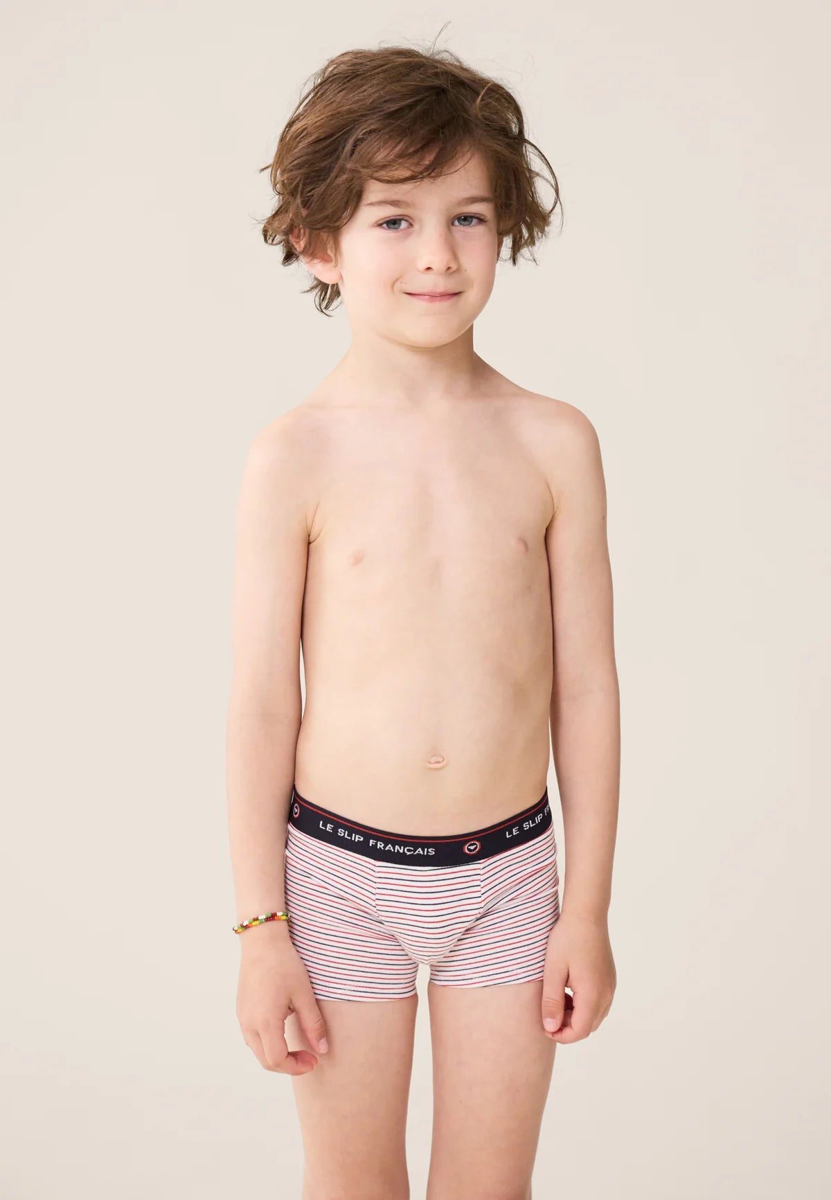 Le Slip Français - Boxer enfant en coton Petit Joseph rayé - Bleu blanc et rouge
