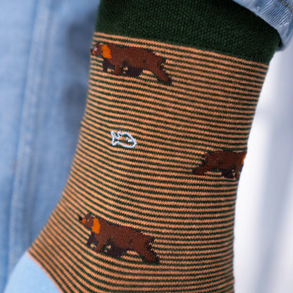 Billybelt - Chaussettes en coton peigné animaux - Ours
