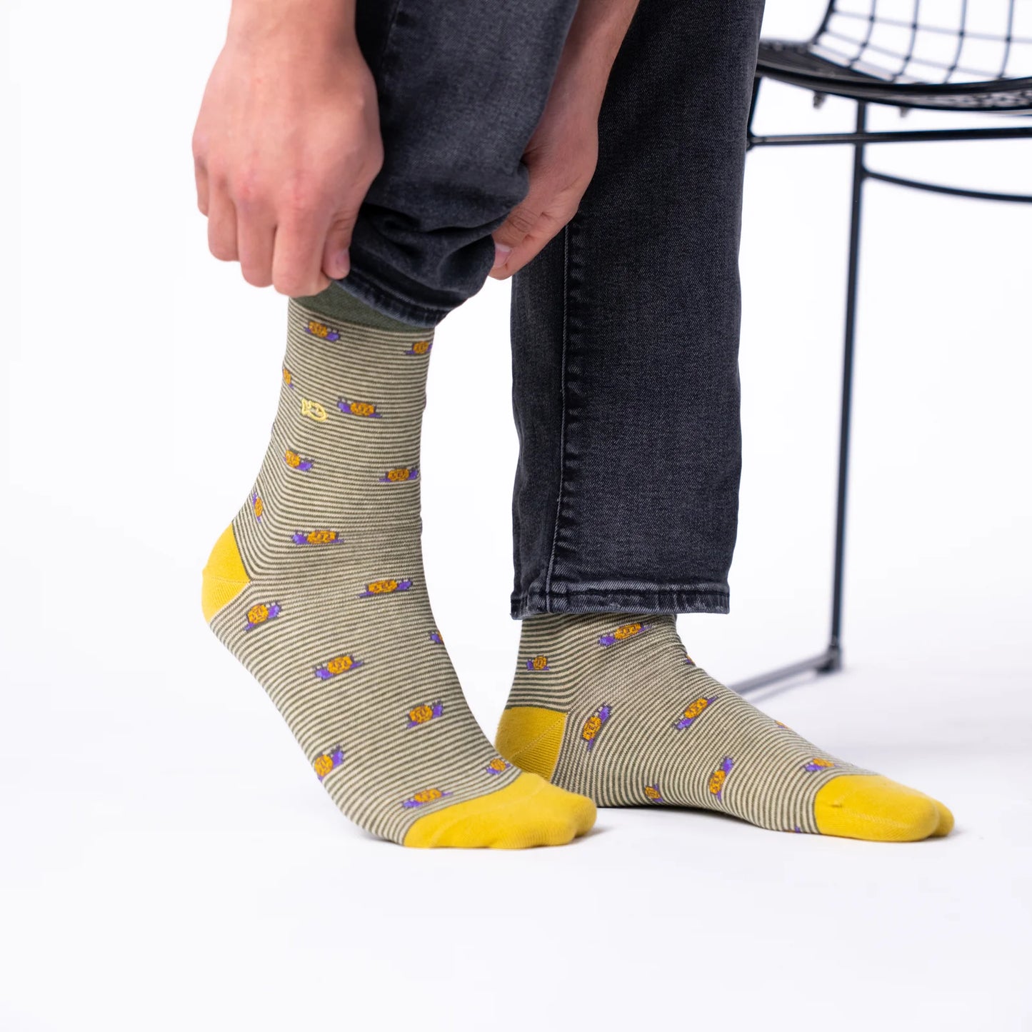 Billybelt - Chaussettes en coton peigné animaux - Escargot