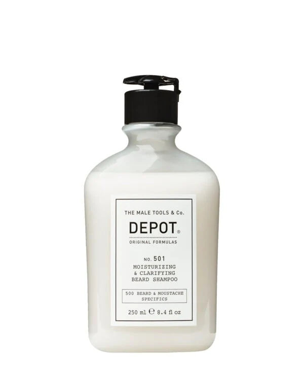 DEPOT - Shampoing Purifiant & Hydratant NO.501 - Spécifique pour la barbe - 250 ml
