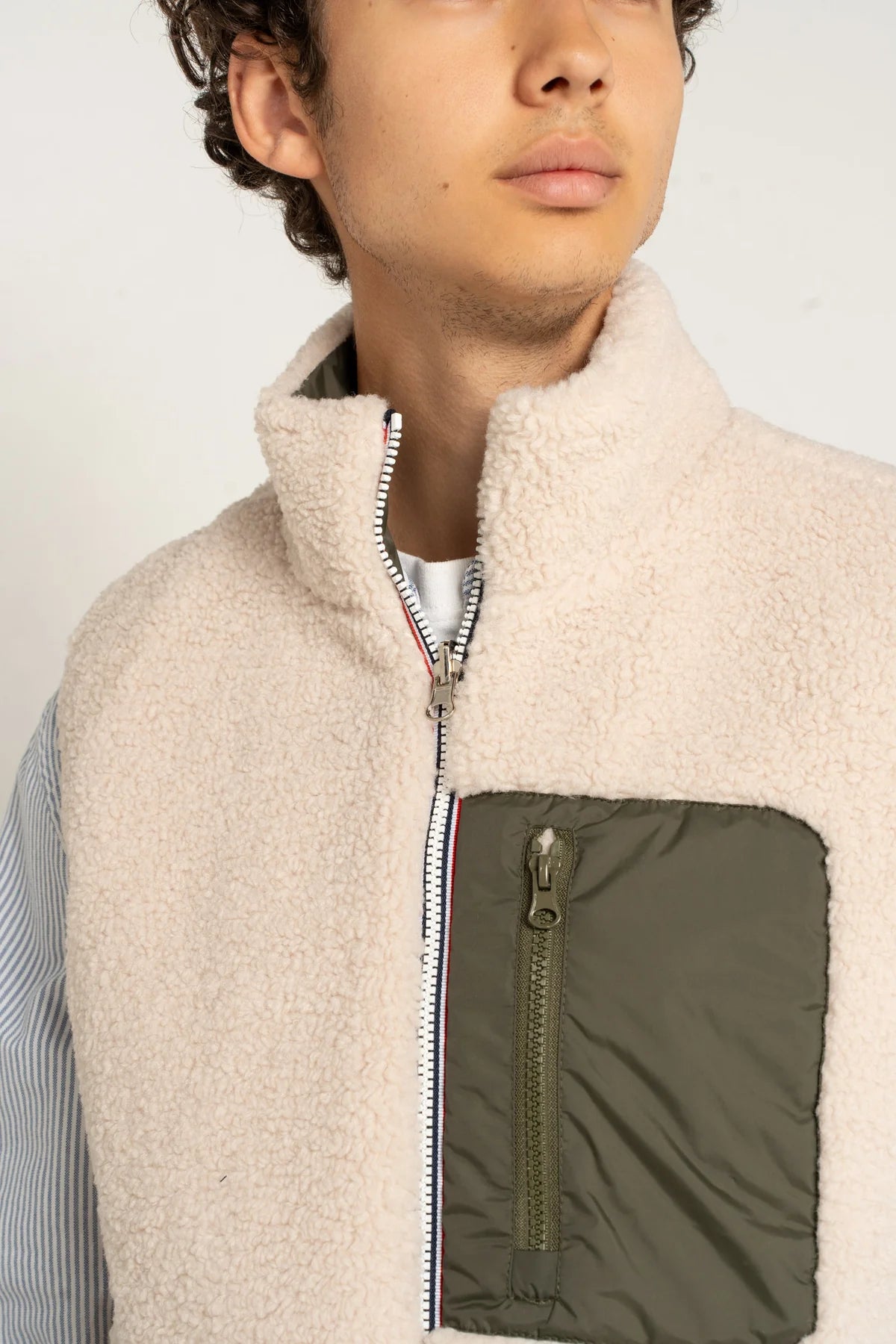 Laura Jo - Veste sans manche réversible fourrée - Kaki