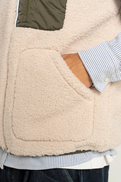 Laura Jo - Veste sans manche réversible fourrée - Kaki