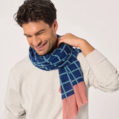 Billybelt - Foulard Crête - Coton biologique - Bleu