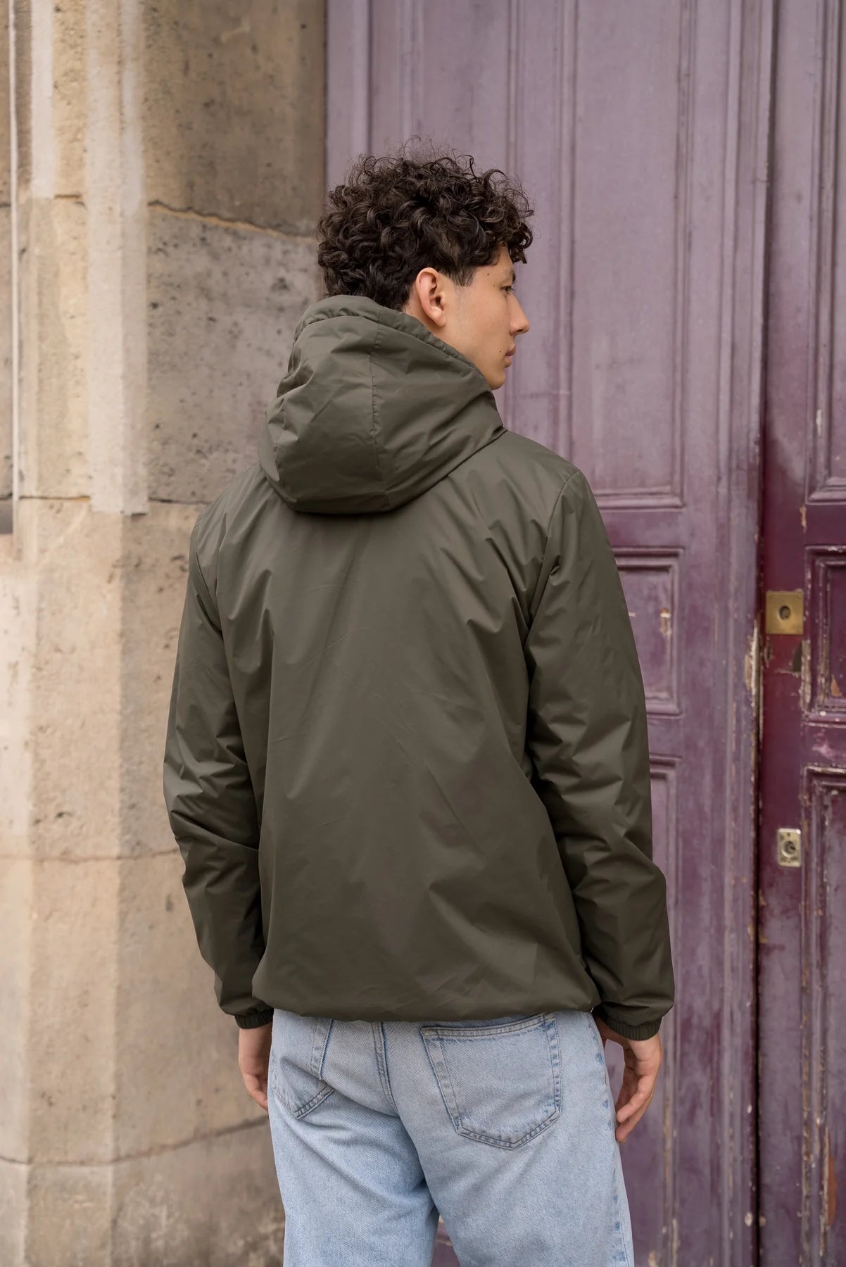 Laura Jo - Imperméable court doublé sherpa - Kaki