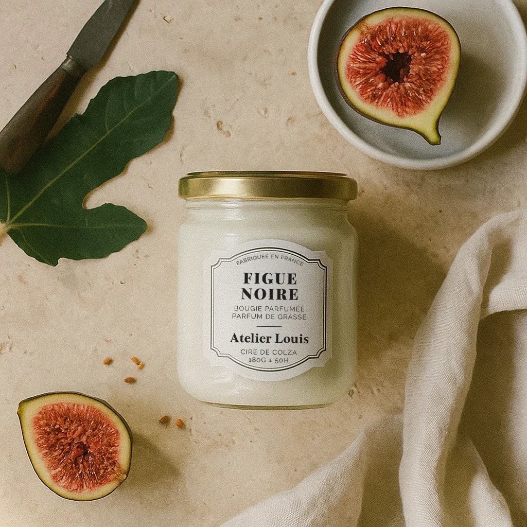 Atelier Louis - Bougie naturelle artisanale parfumée - Figue noire