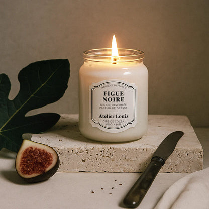 Atelier Louis - Bougie naturelle artisanale parfumée - Figue noire