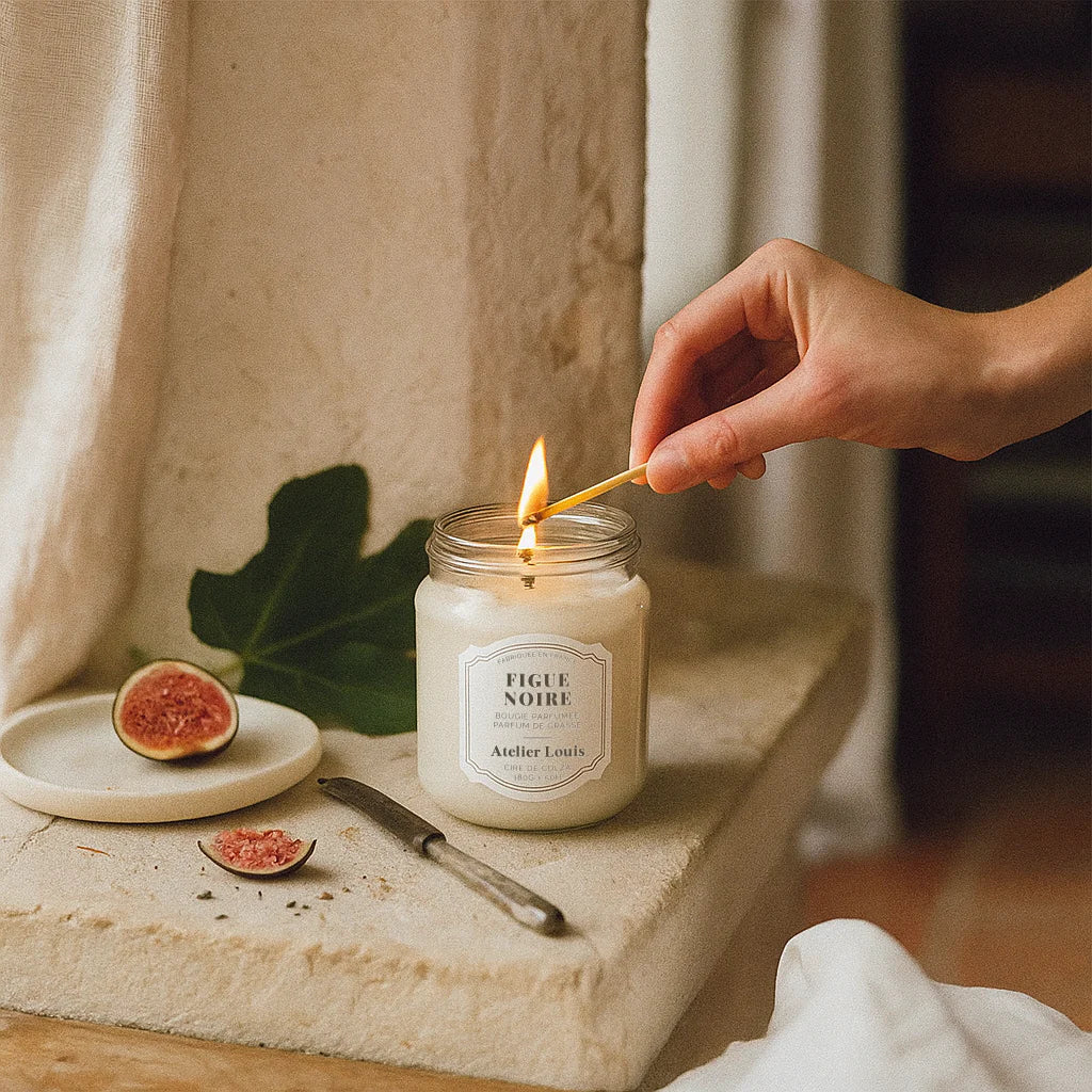 Atelier Louis - Bougie naturelle artisanale parfumée - Figue noire