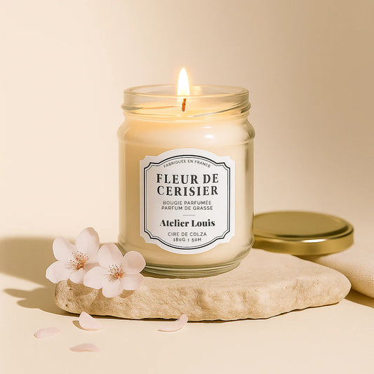 Atelier Louis - Bougie naturelle artisanale parfumée - Fleur de cerisier