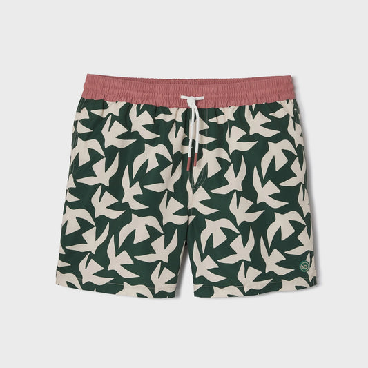 Billybelt - Short de bain Savage Coast - Polyester recyclé - Vert & rose