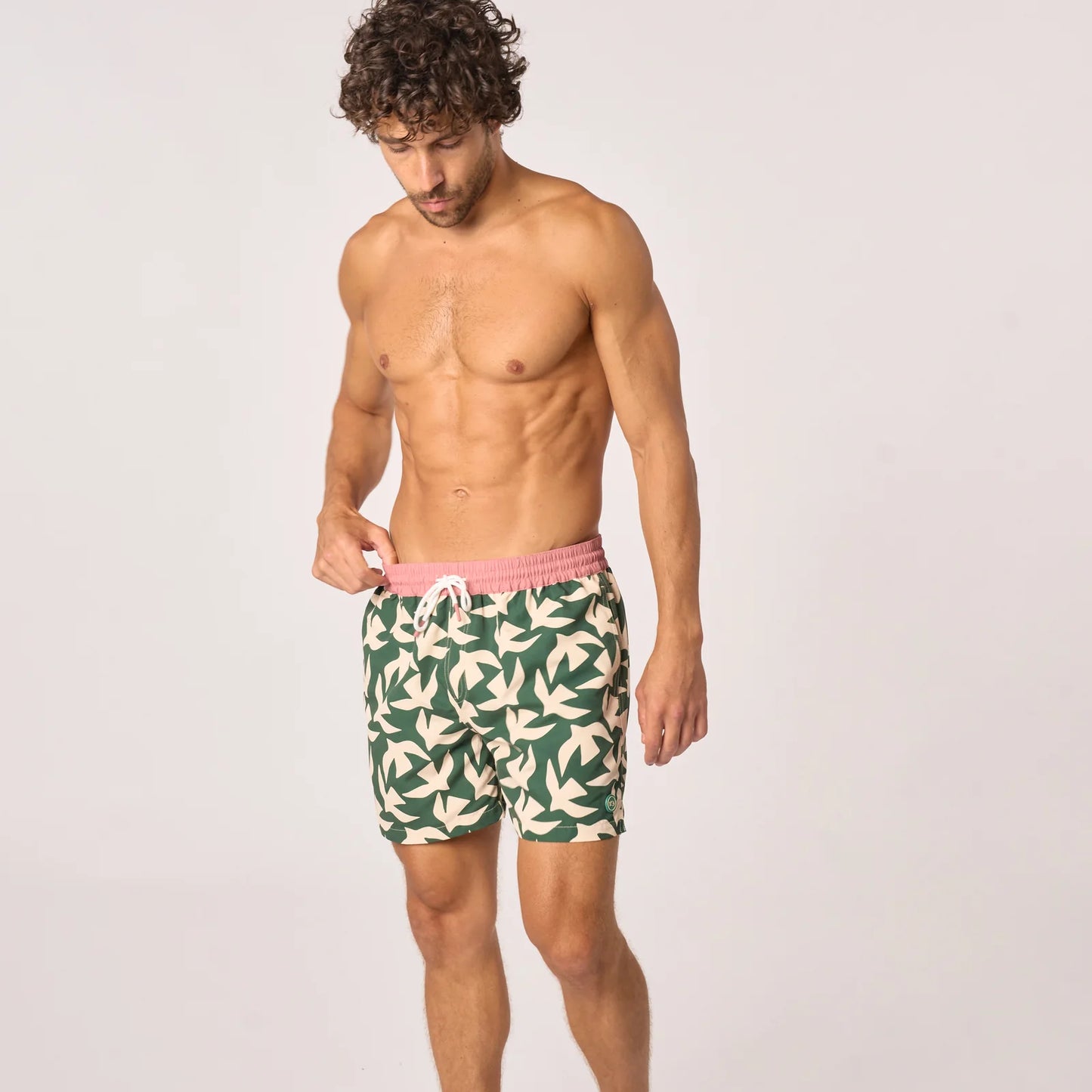 Billybelt - Short de bain Savage Coast - Polyester recyclé - Vert & rose