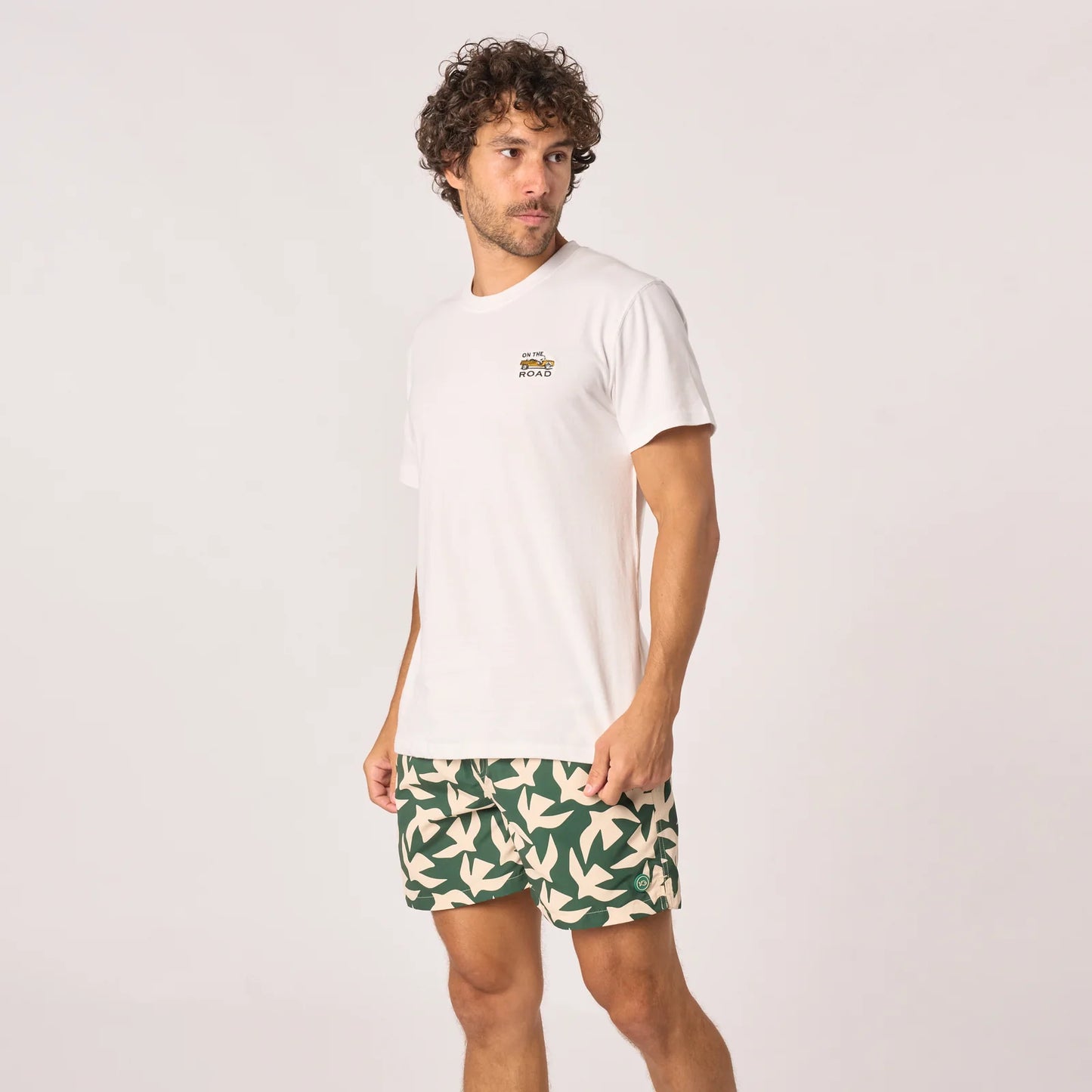 Billybelt - Short de bain Savage Coast - Polyester recyclé - Vert & rose