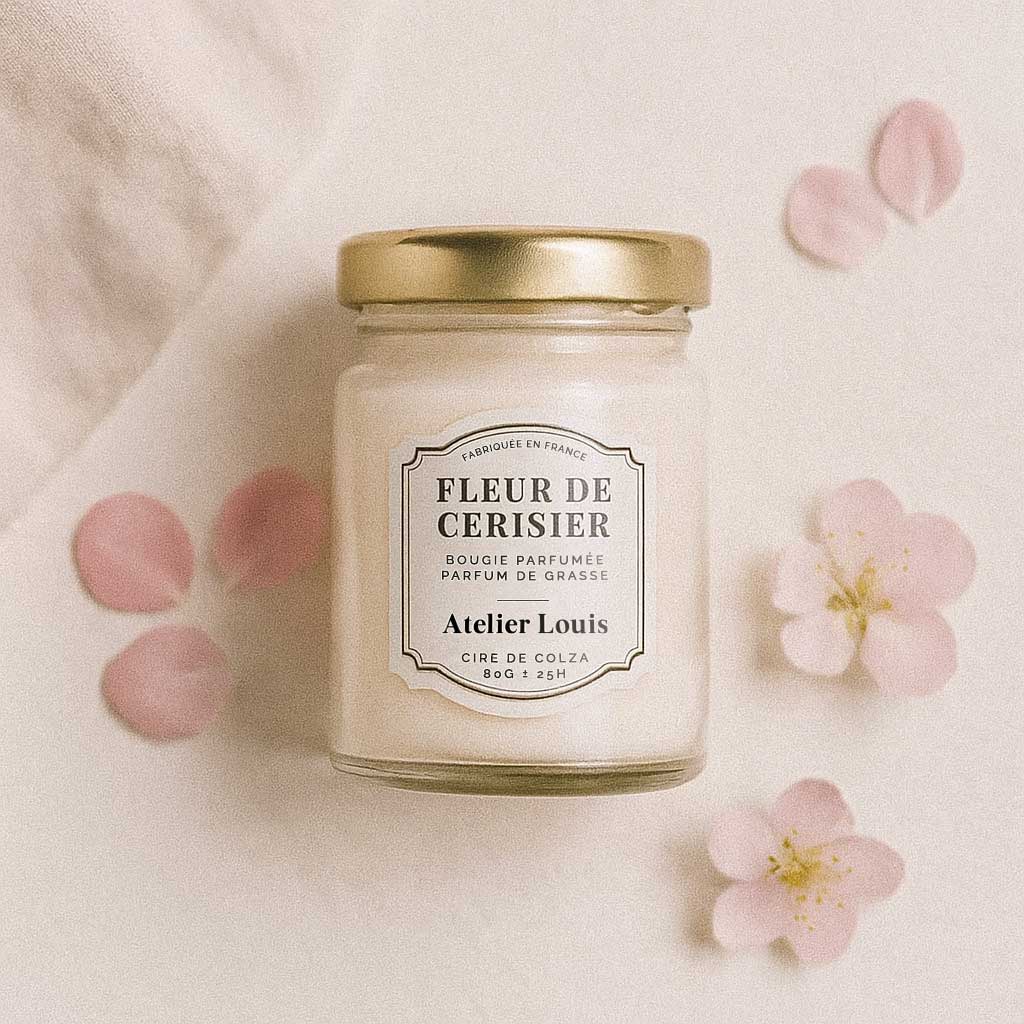 Atelier Louis - Bougie naturelle artisanale parfumée - Fleur de cerisier