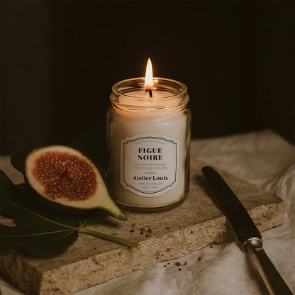 Atelier Louis - Bougie naturelle artisanale parfumée - Figue noire