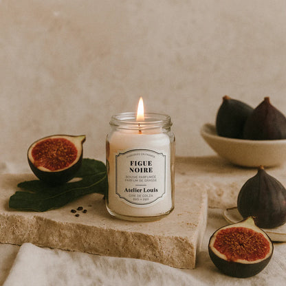 Atelier Louis - Bougie naturelle artisanale parfumée - Figue noire