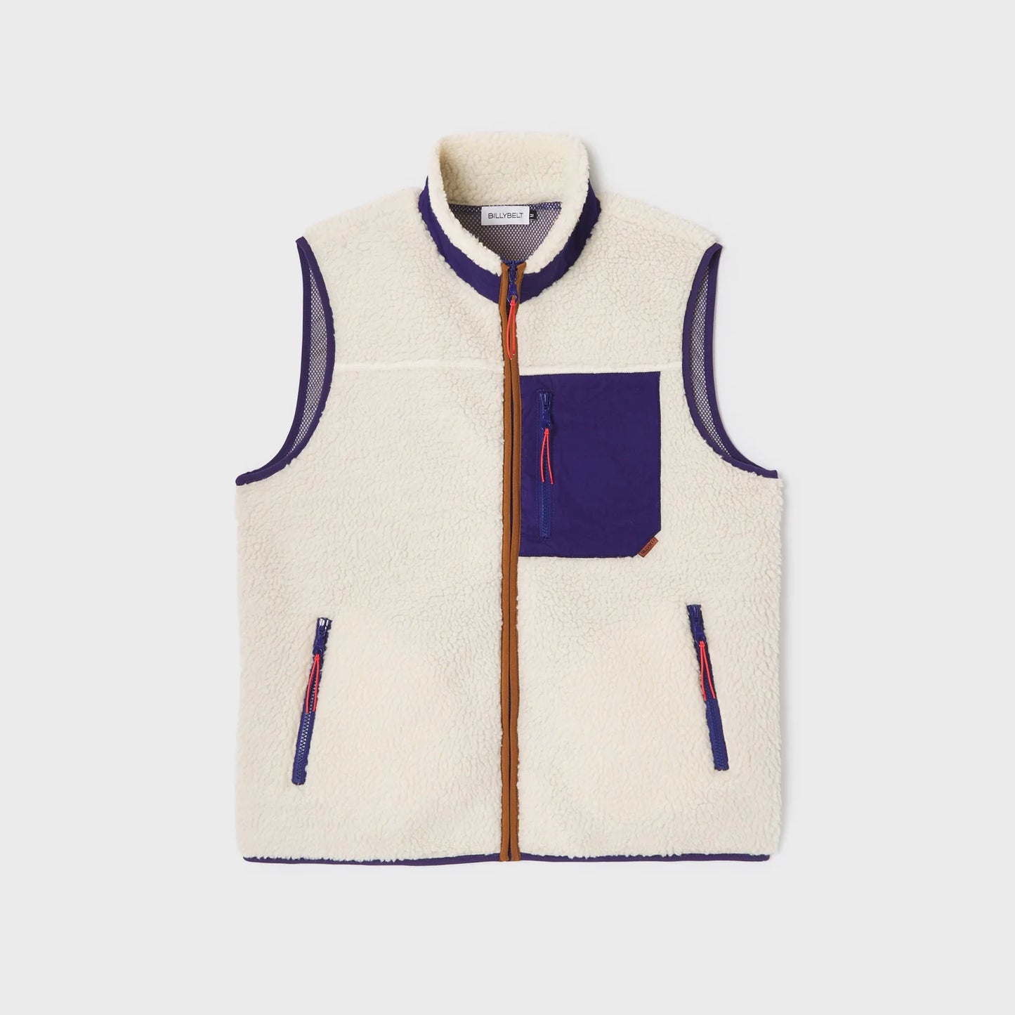 Billybelt - Veste sans manche - Sherpa - Ivoire & bleu marine