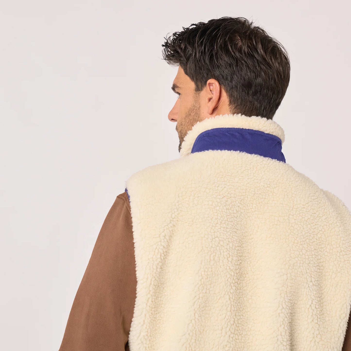 Billybelt - Veste sans manche - Sherpa - Ivoire & bleu marine