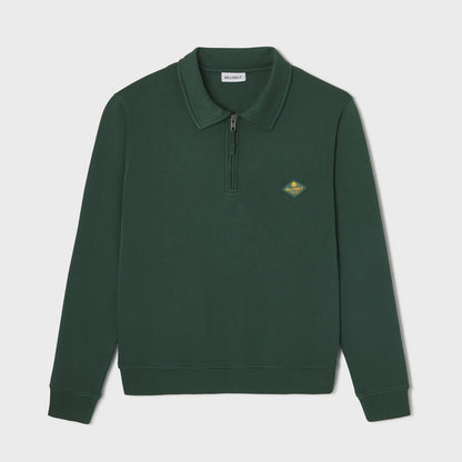 Billybelt - Sweat col camioneur - Coton biologique - Vert foncé