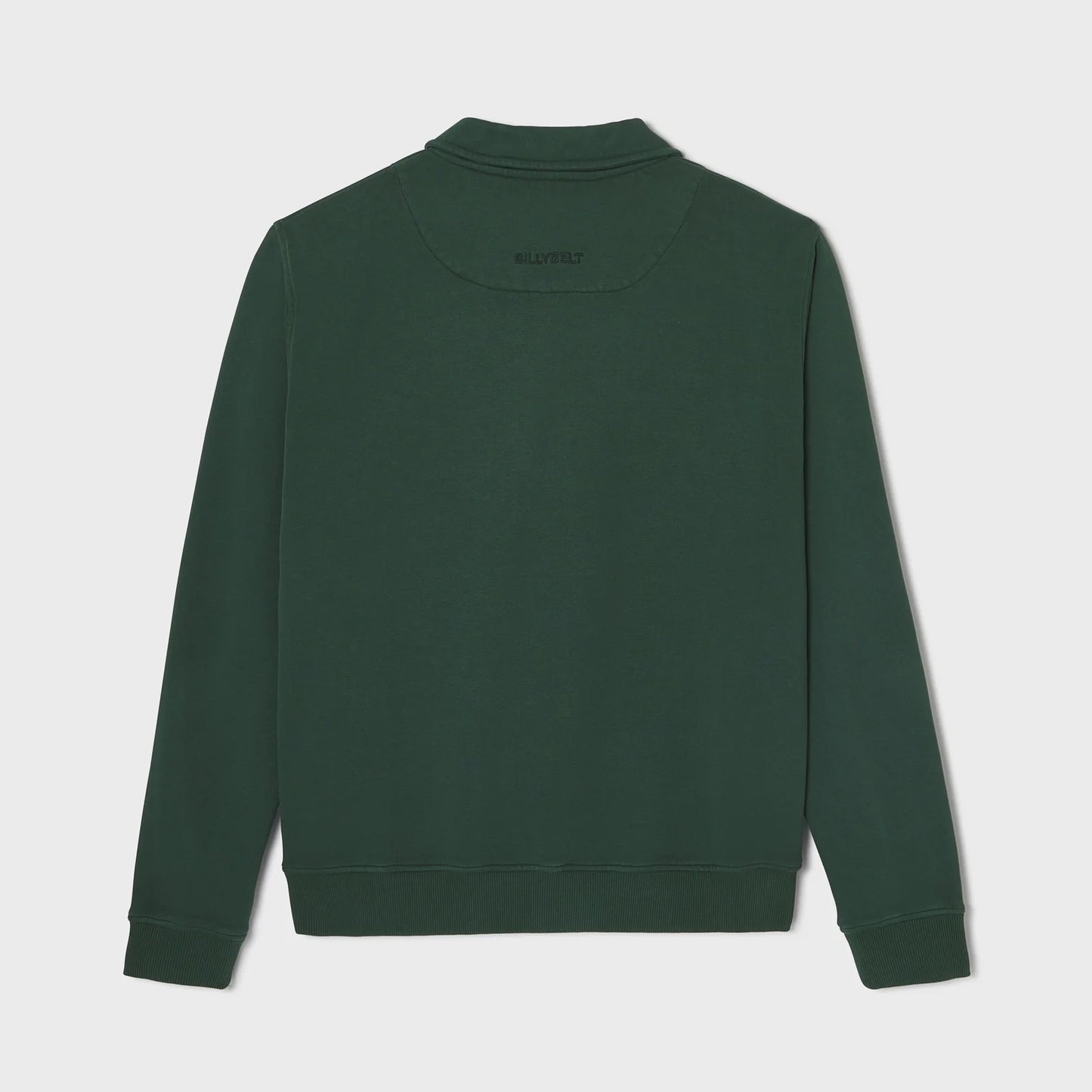 Billybelt - Sweat col camioneur - Coton biologique - Vert foncé