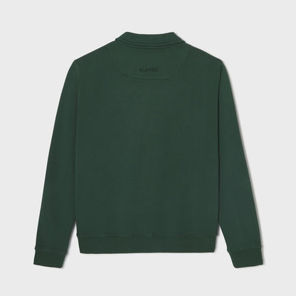 Billybelt - Sweat col camioneur - Coton biologique - Vert foncé