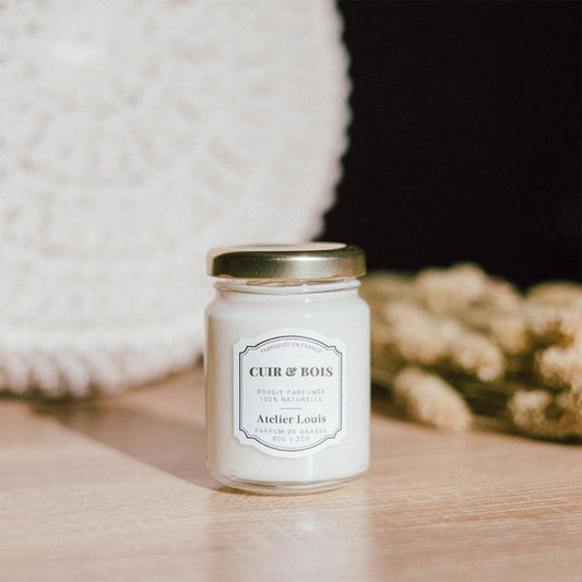 Atelier Louis - Bougie naturelle artisanale parfumée - Cuir & bois