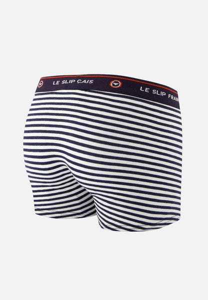 Le Slip Français - Boxer enfant en coton Petit Joseph marinière - Bleu marine & blanc