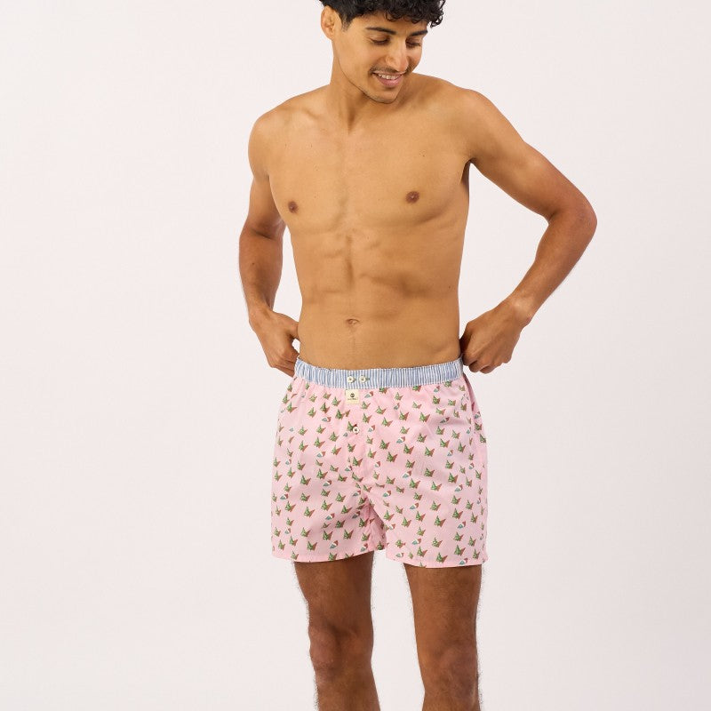 Billybelt - Caleçon Pink Forest - 100% coton Bio