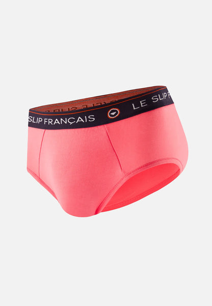 Le Slip Français - Slip en coton Intrépide - Rose néon