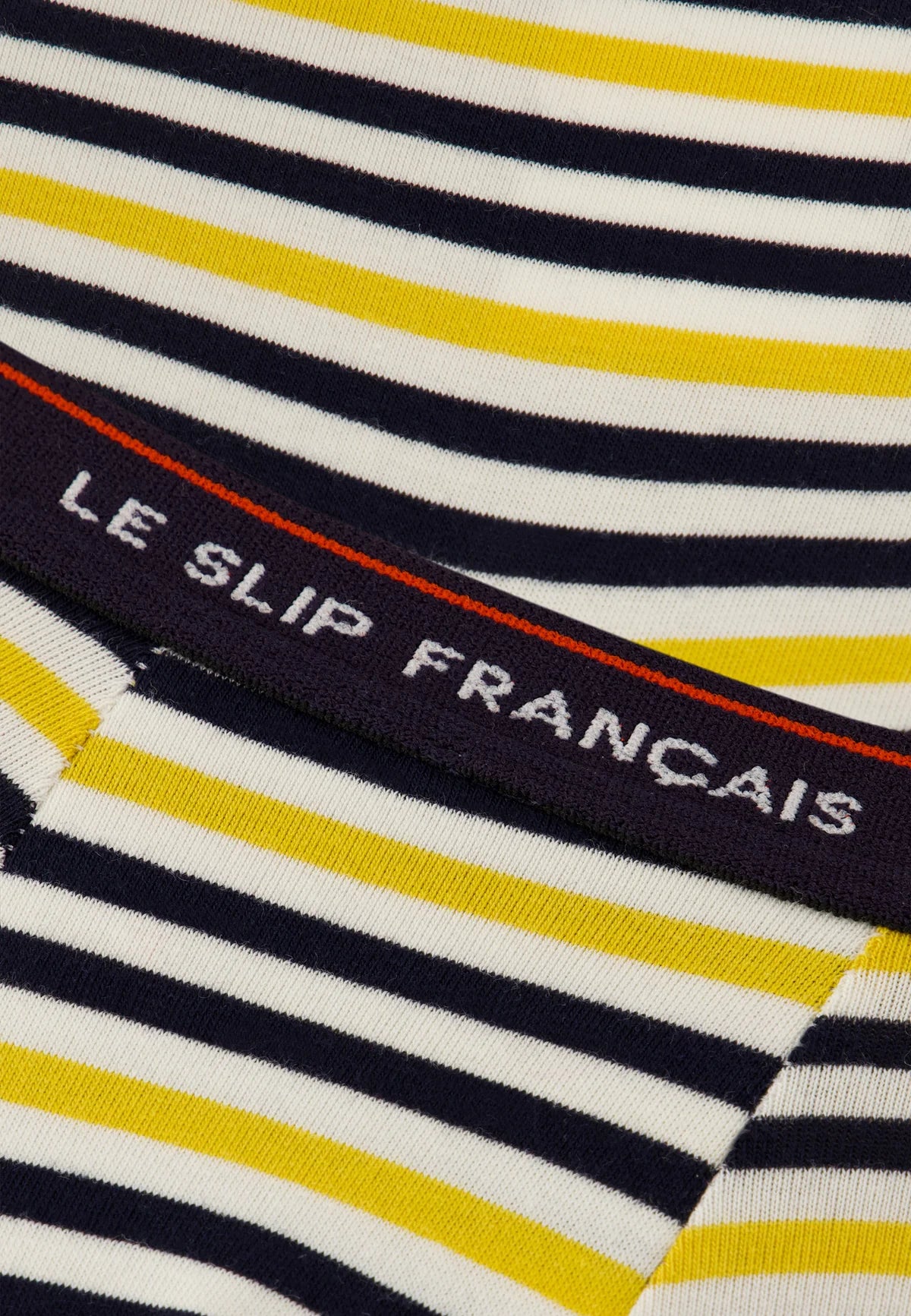 Le Slip Français - Boxer enfant en coton Petit Joseph rayé - Bleu marine & jaune