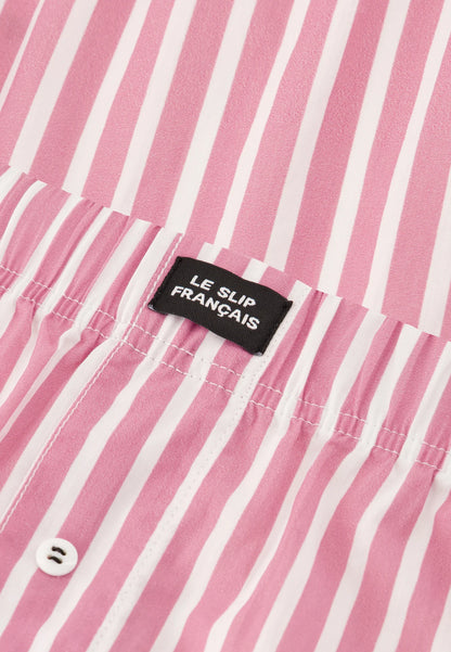 Le Slip Français - Caleçon en coton Jacques à rayures - Rose & blanc