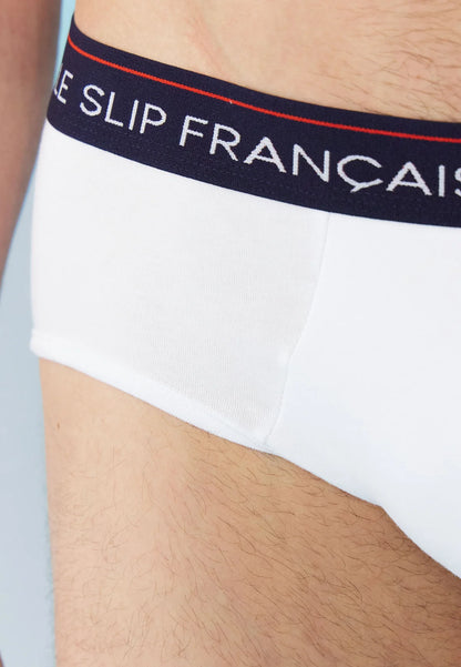 Le Slip Français - Trio de slips en coton Intrépide - Bleu marine blanc et rouge